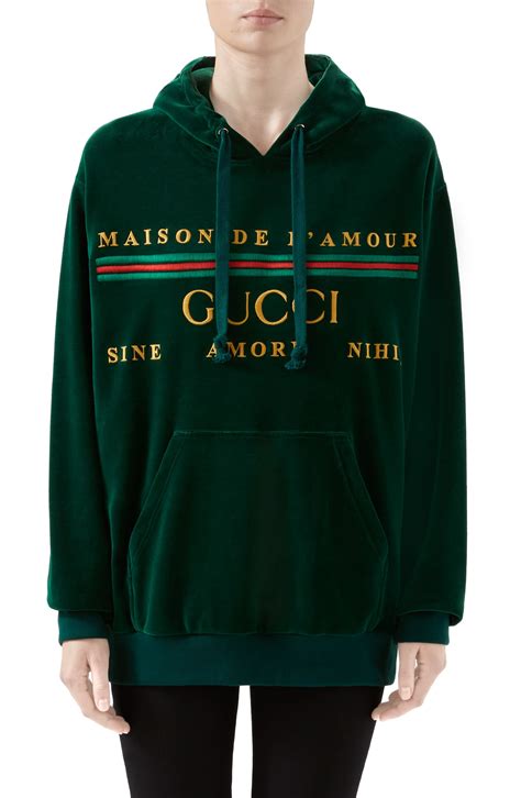 womens gucci hoodie cheap|gucci velour sweatsuit.